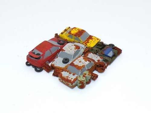Gauge abandoned car set - 1, 3d